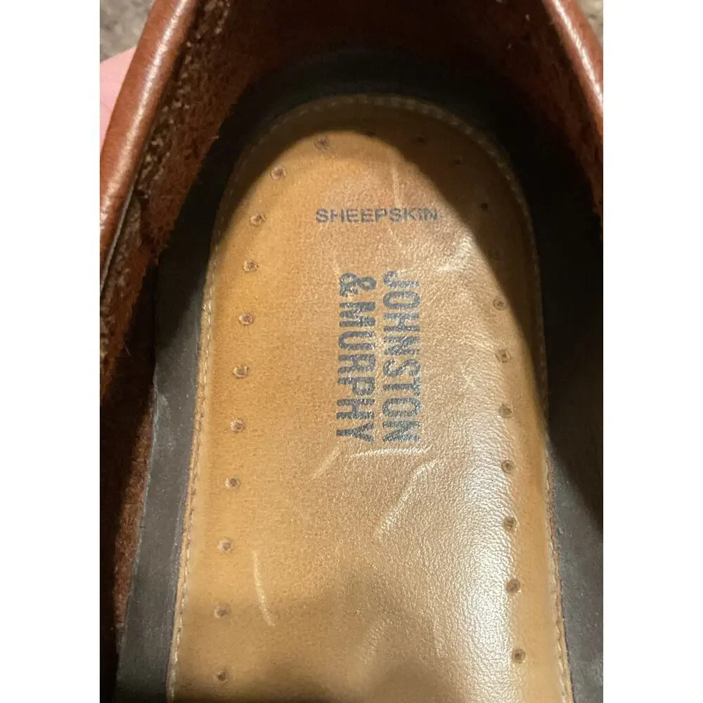 Johnston & Murphy Brown Leather Driving Moccasin Loafers Men's 13M
